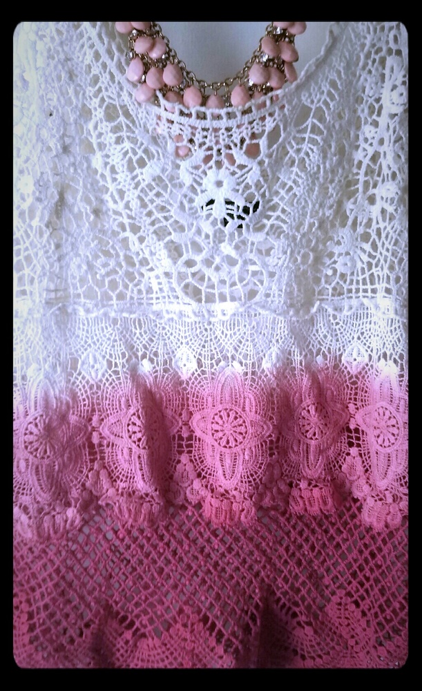 American Eagle Crochet DipDye/2-tone top SizeSmall